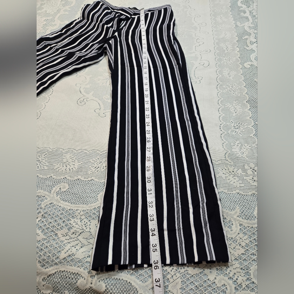 Ann Taylor Blue and White Striped Wide Leg Pants - Picture 10 of 12